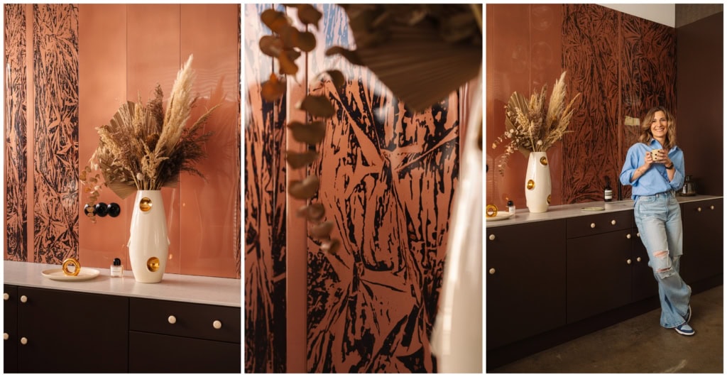 Kuchnia Hanny Pietras z miedizanymi płytkami